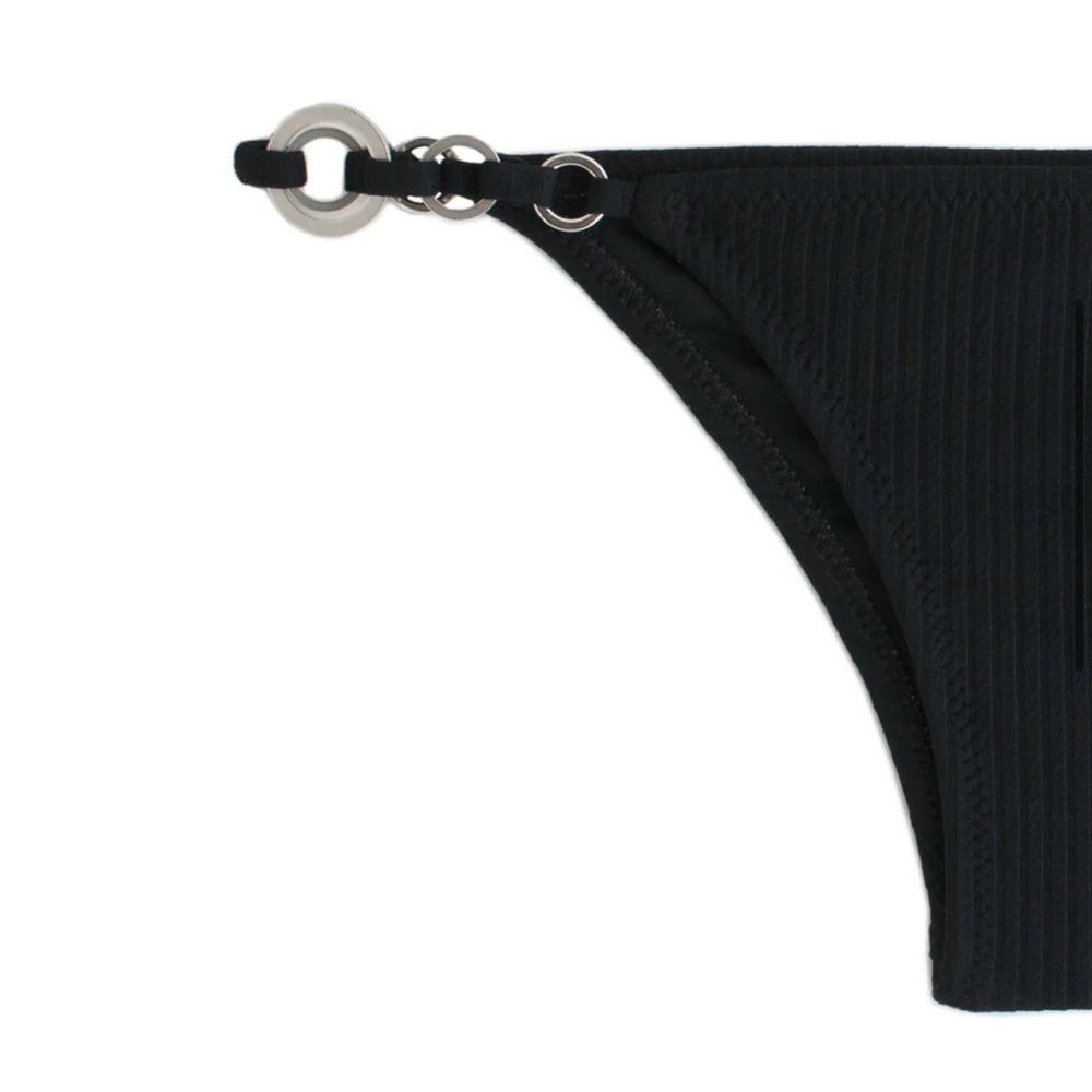 Chain Black Ribbed Bikini NWT - Picture 7 of 7